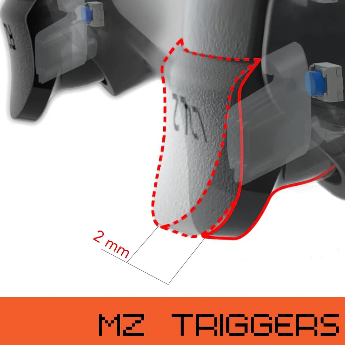 MODDEDZONE Smart Extreme Modded Controller   Anti Recoil 2 Remap Buttons & Interchangeable Thumbsticks & Hair Triggers, Tactical Buttons Compatible with PS5 Custom Controller PC (Bat)