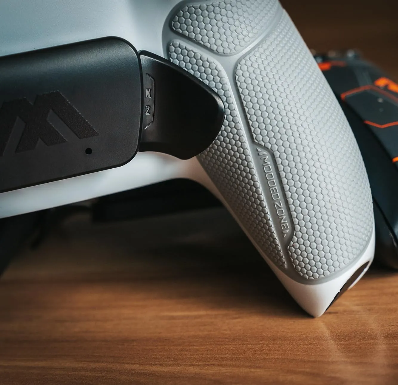 MODDEDZONE Smart Extreme Modded Controller   Anti Recoil | Back Remappable Paddles | Interchangeable Thumbsticks | Hair Triggers | Tactical Buttons | Compatible with PS5 Console & PC | APP controlled (White)