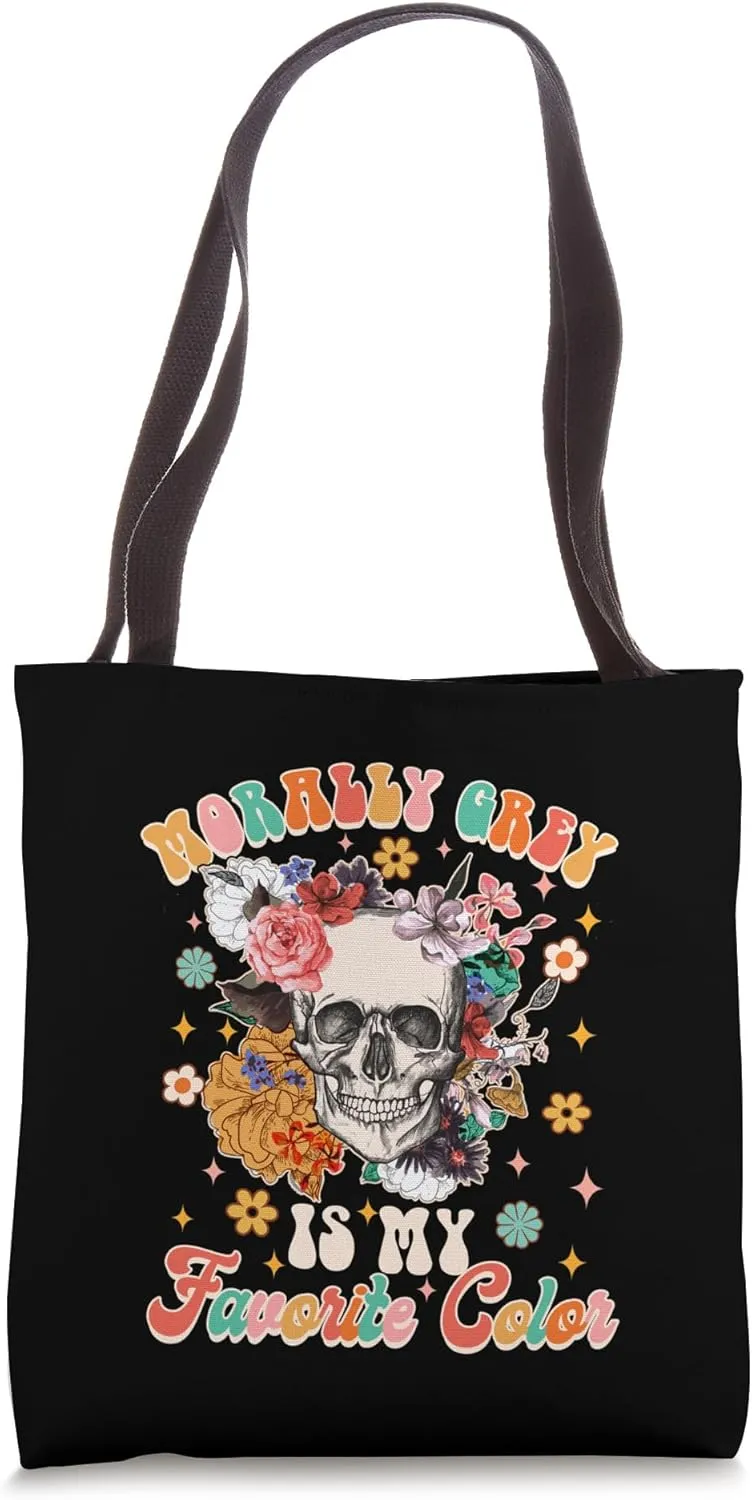 Morally Grey Is My Favorite Color Dark Romance Reader Groovy Tote Bag