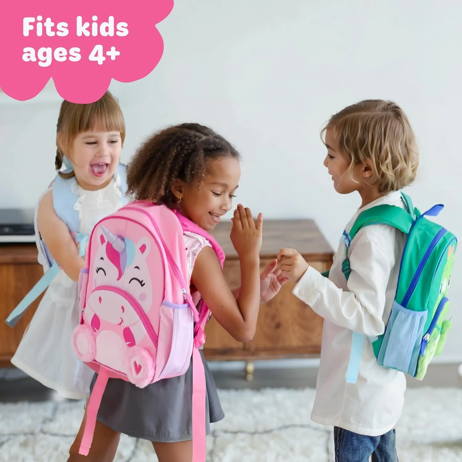 Move2Play, Unicorn Kids Backpack | Kid Size | Back to School | Elementary, Kindergarten Book Bag | Designed for Boys & Girls Ages 4  Year Olds | Travel Ready