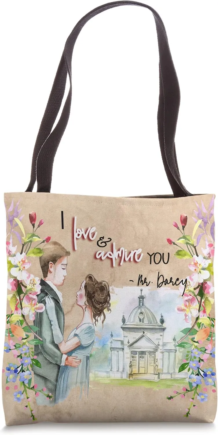 Mr Darcy Love and Admires Jane Austen Pride & Prejudice Gift Tote Bag