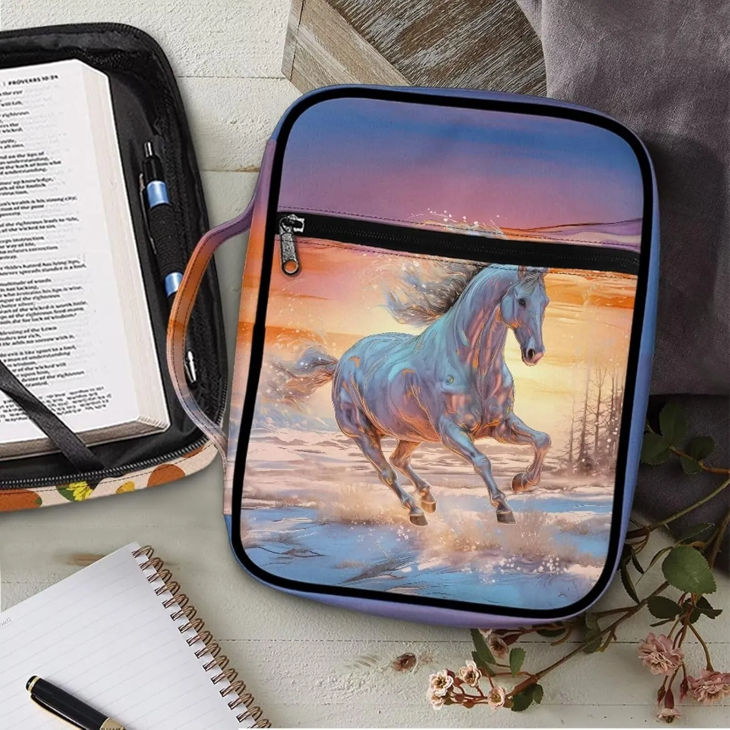 Mumeson Bible Bag Bible Covers Carrying Book Case Portable Church Bag Tote Bag