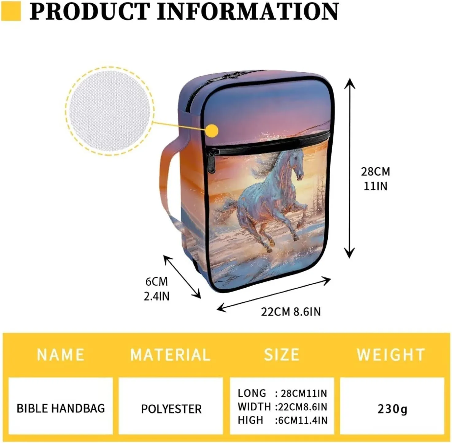 Mumeson Bible Bag Bible Covers Carrying Book Case Portable Church Bag Tote Bag