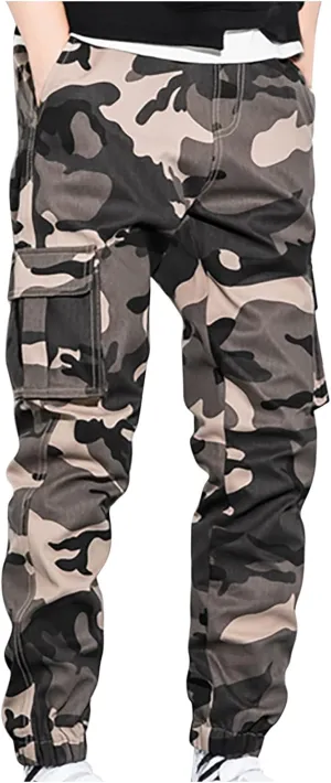 Muscularfit Sweatpants for Men Big and Tall Casual Camo Cargo Pants for Men Loose Jogger Running Sweatpants Joggers Athletic
