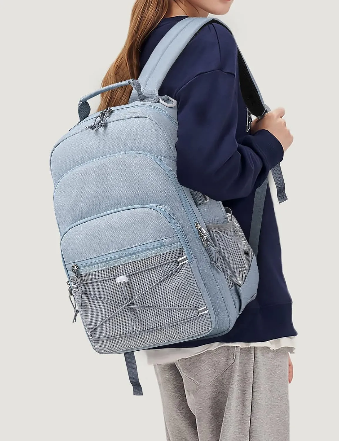 mygreen Backpacks for Kids Elementary School Bags Kindergarten Primary Book Bags for School Waterproof Durable Lightweight for Hiking Travel Grey Blue