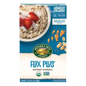 Nature's Path Organic Flax Plus Instant Oatmeal, 14 oz (Pack of 6), Non-GMO