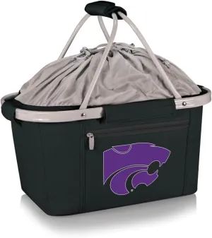 NCAA Kansas State Wildcats Metro Shopping Basket - Insulated Picnic Basket - Collapsible Market Basket - Utility Tote Cooler Bag