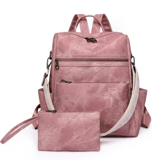Nefelibata Women's Fashion Backpack Purse Day Packs Satchel Handbags leather tote bag Anti-theft Large Fashion Designer Travel Handbags Shoulder Bags With Purse Strap（Burgundy Red）