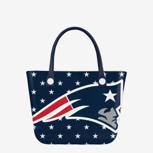 New England Patriots Big Logo Mini Print Tailgate Tote Bag