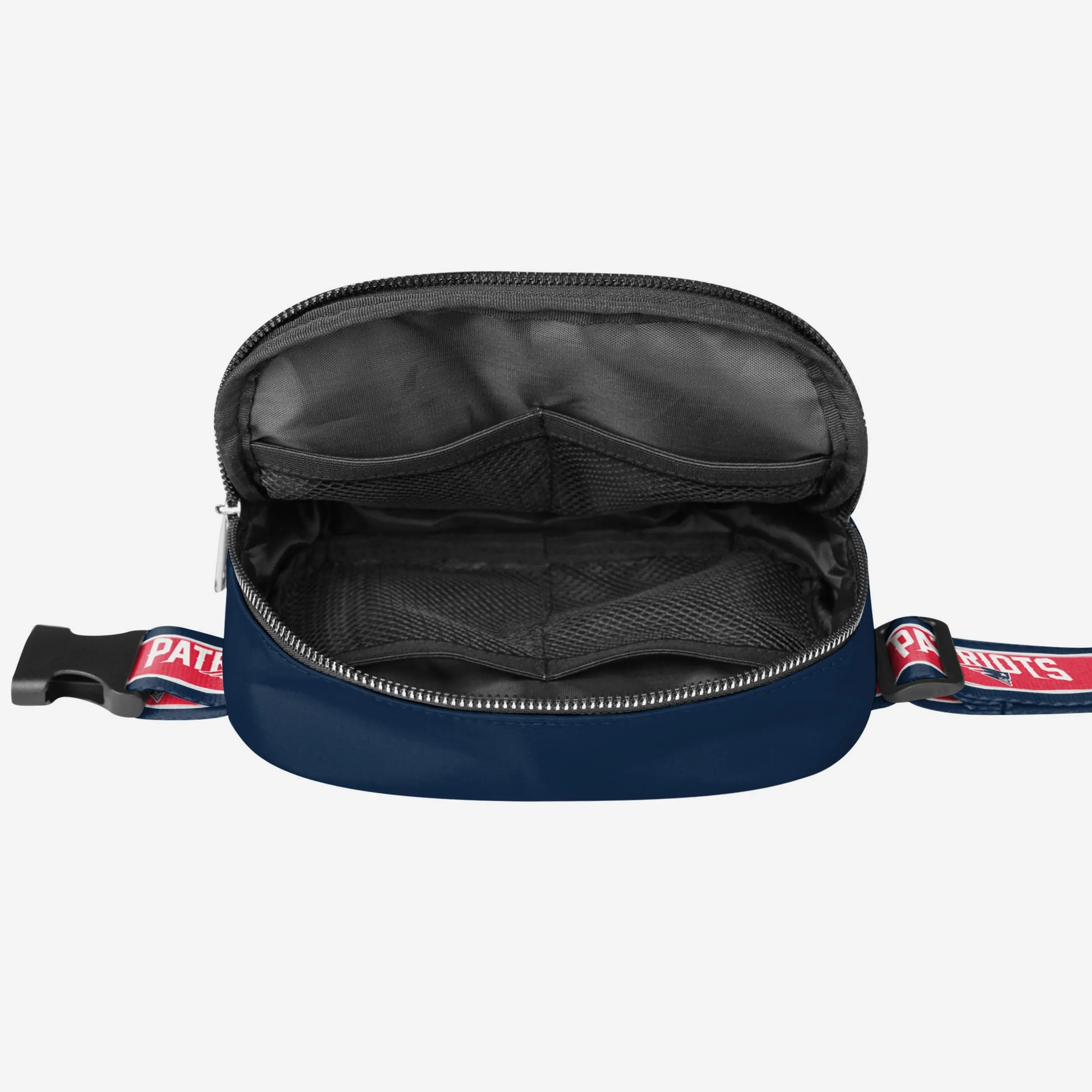 New England Patriots Team Wordmark Crossbody Belt Bag