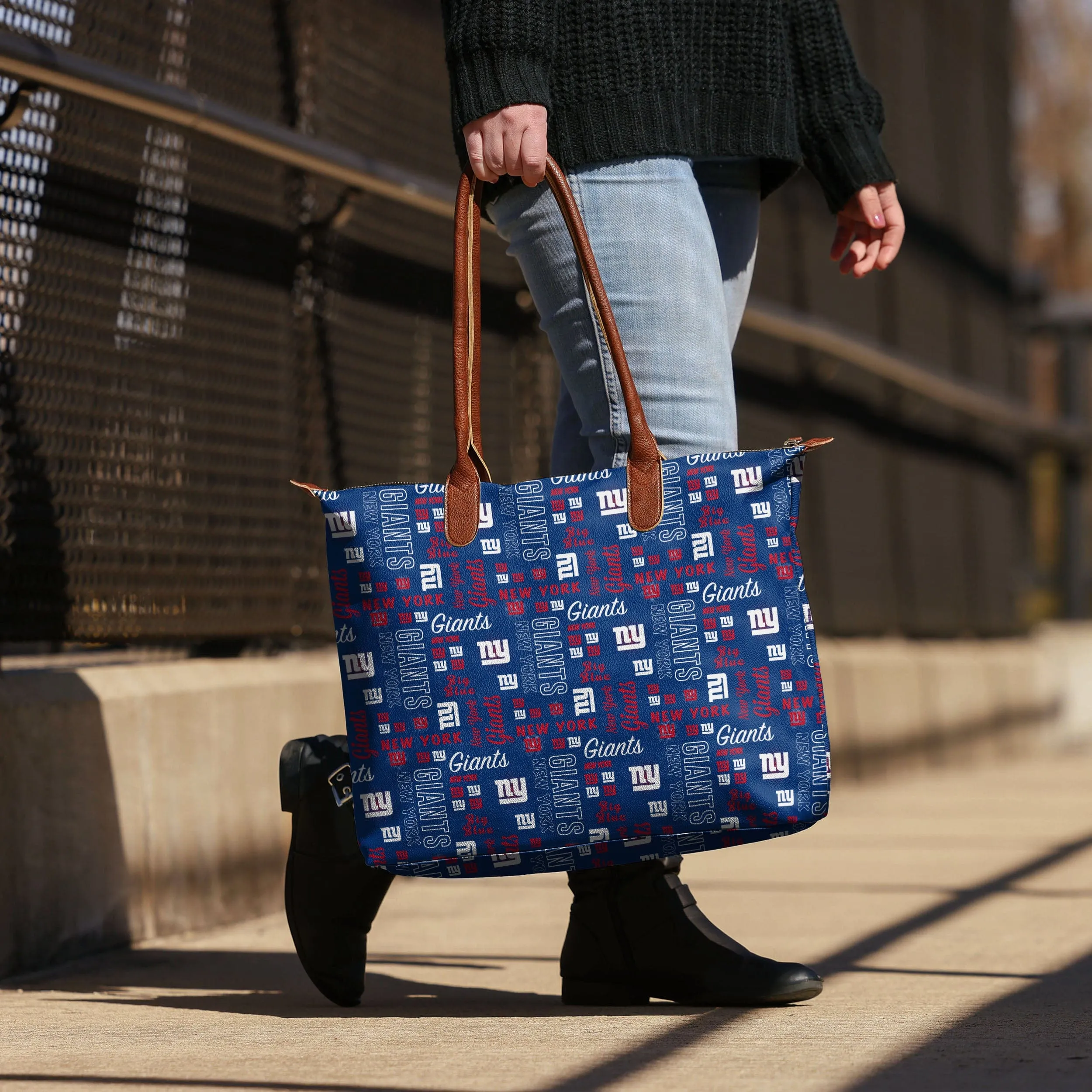 New York Giants Spirited Style Printed Collection Tote Bag