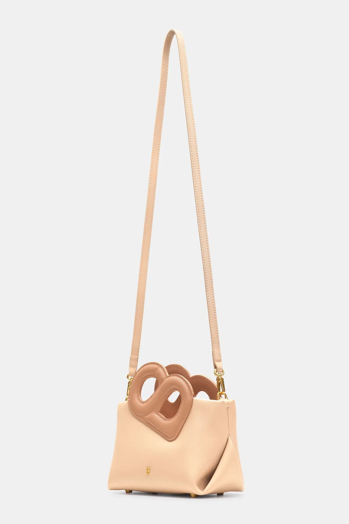 Nina Two-Tone Bag Small - Beige/Brown