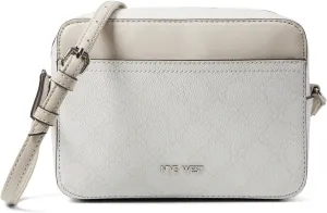Nine West Bowie Mini Camera Crossbody, White Logo
