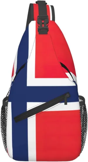 Norwegian flag Foldie Crossbody Bag - Anti Theft Crossbody Bags and Small Sling Bags for Men and Women