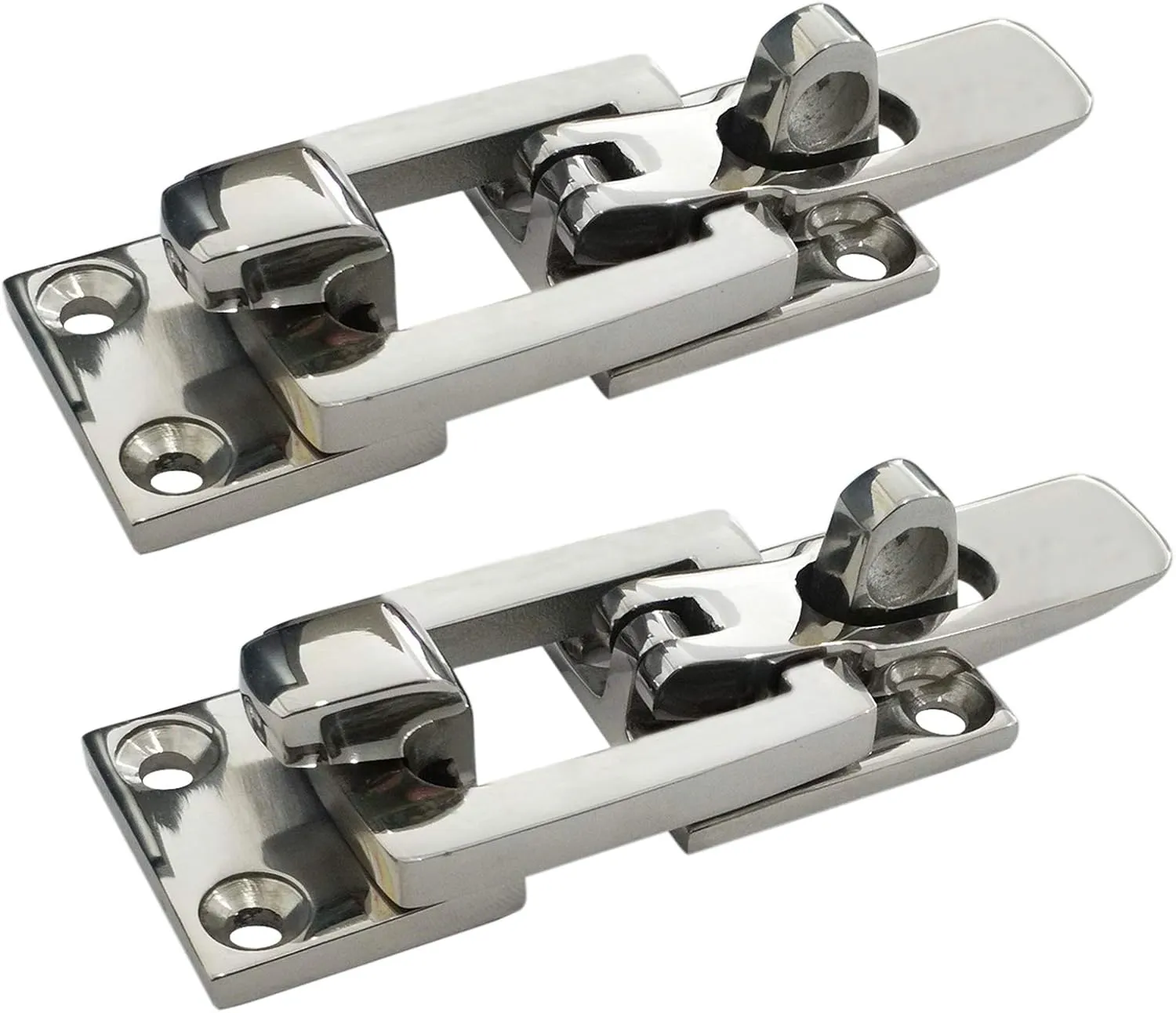 NRC&XRC Heavy Duty 316 Stainless Steel Anti-Rattle Lockable Hold Down CLAMP Two Stainless Steel Lockable Latches