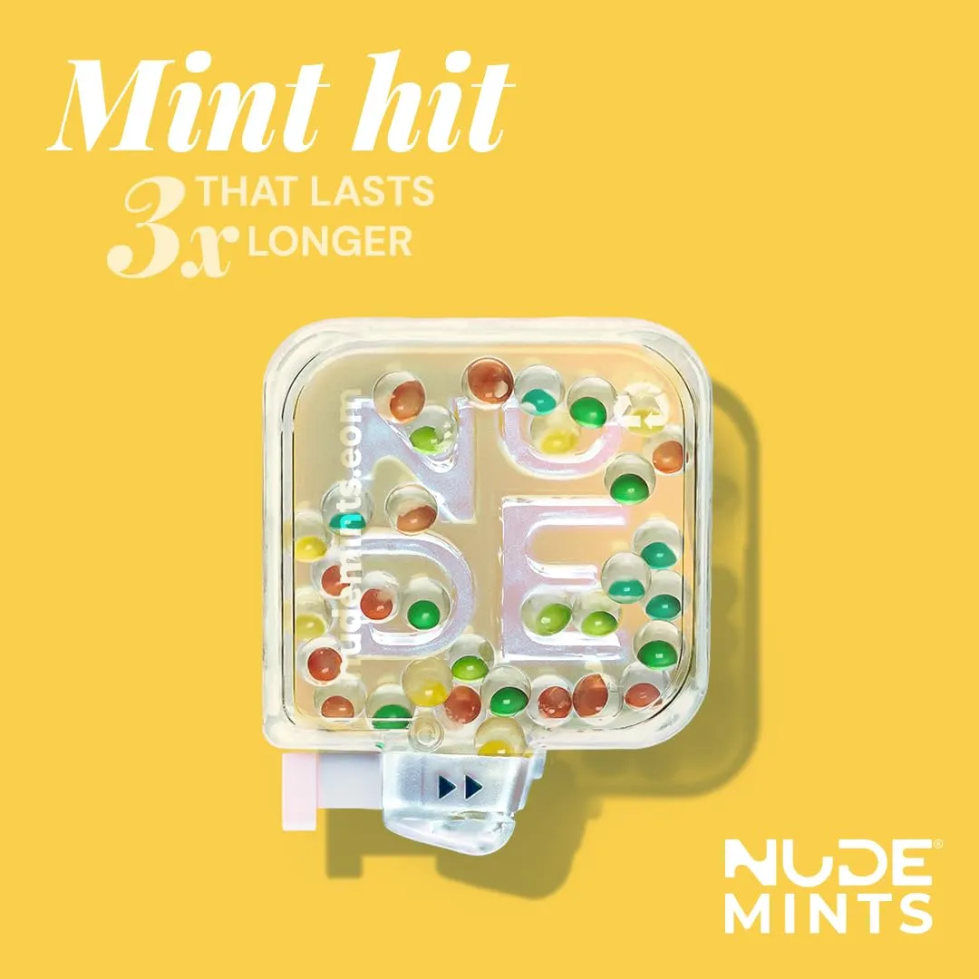 NUDE MINTS | Dual Action Liquid Capsules | Mouth Watering Mint - Lasts 3X Longer - 3X Stronger - Extreme Bad Breath Treatment For Adults - Sugar Free, 0 Calorie - All Flavors - 10 Pack - 300 Capsules