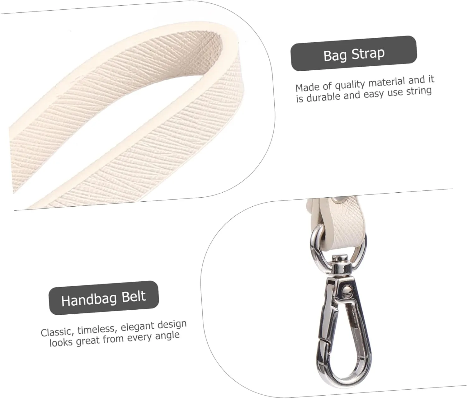 NUOBESTY Pcs Purse Chain Strap Handbag Wrist Lanyard Replacing Handle Belt for Tote Bag Wallet Clutch Strap Clip