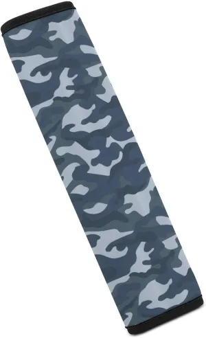 Oceanic Blue Camouflage Fashion Car Seat Belt Cover Pad for Shoulder Bag Camera Soft Comfort Accessories 1PCS