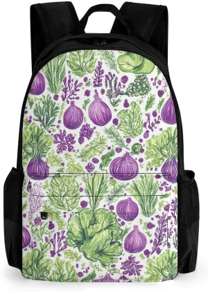 Onion Vegetables Small Backpack Travel Bag Cute Back Packs Fashion Graphic Print Daypack