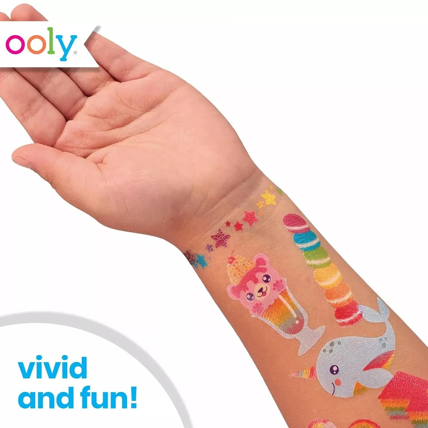 Ooly 200 Temporary Tattoos For Kids, Safe & Non-Toxic Temporary Tattoo, Party Favors for Kids 4-8, Great Goodie Bag Stuffers & Fun Birthday Decorations - Mini Variety Pack