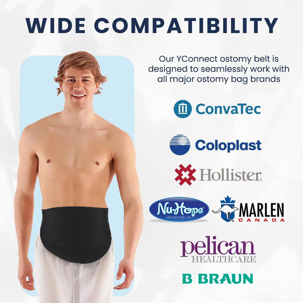 Ostomy Belt for Men & Women | Colostomy Ostomy Bag Covers for Sports | Stealth Ileostomy Belt | Ostomy Bag Cover | Ostomy Wrap Abdomen | Inner Pocket to Hold Ostomy Pouch (Medium)
