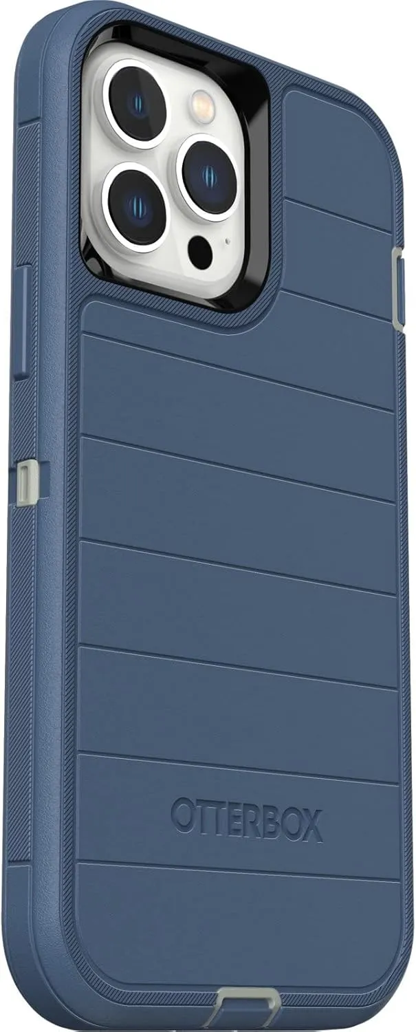 OtterBox Defender Series Screenless Edition Case for iPhone 13 Pro Max & iPhone 12 Pro Max (Only) - Case Only - Microbial Defense Protection - Non-Retail Packaging - Fort Blue