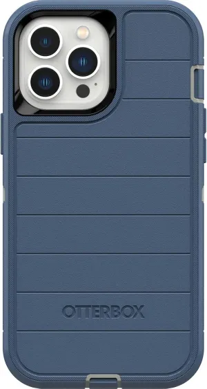 OtterBox Defender Series Screenless Edition Case for iPhone 13 Pro Max & iPhone 12 Pro Max (Only) - Case Only - Microbial Defense Protection - Non-Retail Packaging - Fort Blue