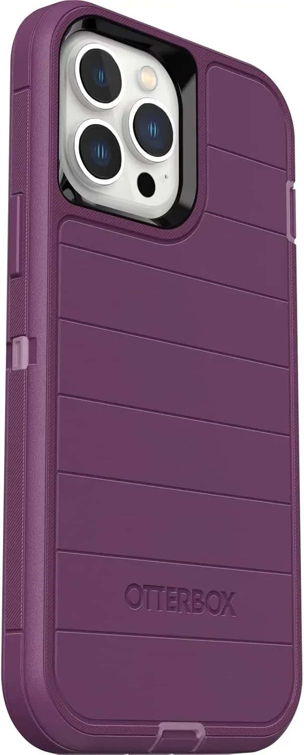 OtterBox Defender Series Screenless Edition Case for iPhone 13 Pro Max & iPhone 12 Pro Max (Only) - Case Only - Microbial Defense Protection - Non-Retail Packaging - Happy Purple