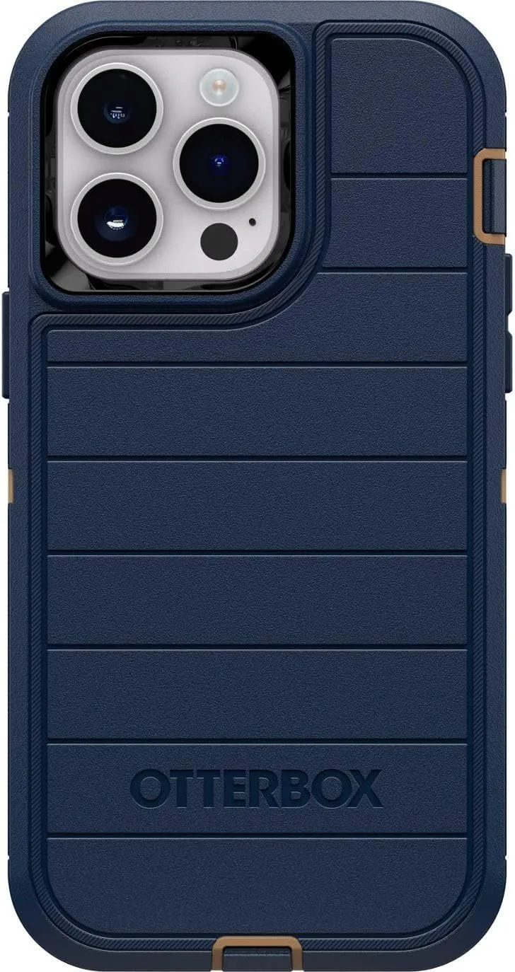 OtterBox Defender Series Screenless Edition Case for iPhone 14 Pro Max (Only) - Case Only - Microbial Defense Protection - Non-Retail Packaging - Blue Suede Shoes