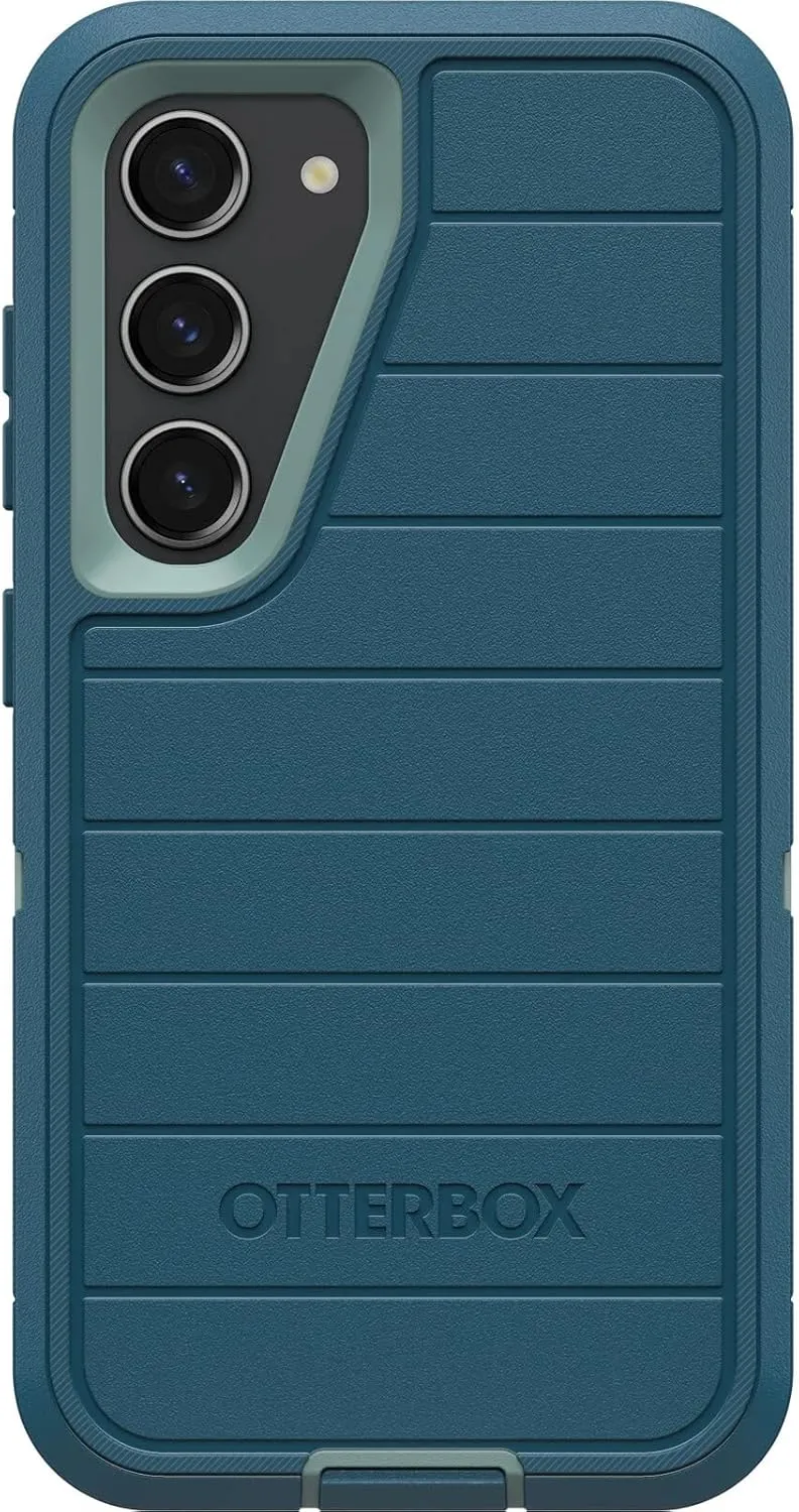 OtterBox Galaxy S23 (Only) - Defender Series Case - Manoeuvre (Blue), Rugged & Durable - with Port Protection - Case Only - Microbial Defense Protection - Non-Retail Packaging