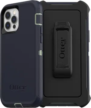 OtterBox iPhone 12 & iPhone 12 Pro Defender Series Series Case - Teal ME About IT (Guacamole/Corsair), Rugged & Durable, with Port Protection, Includes Holster Clip Kickstand