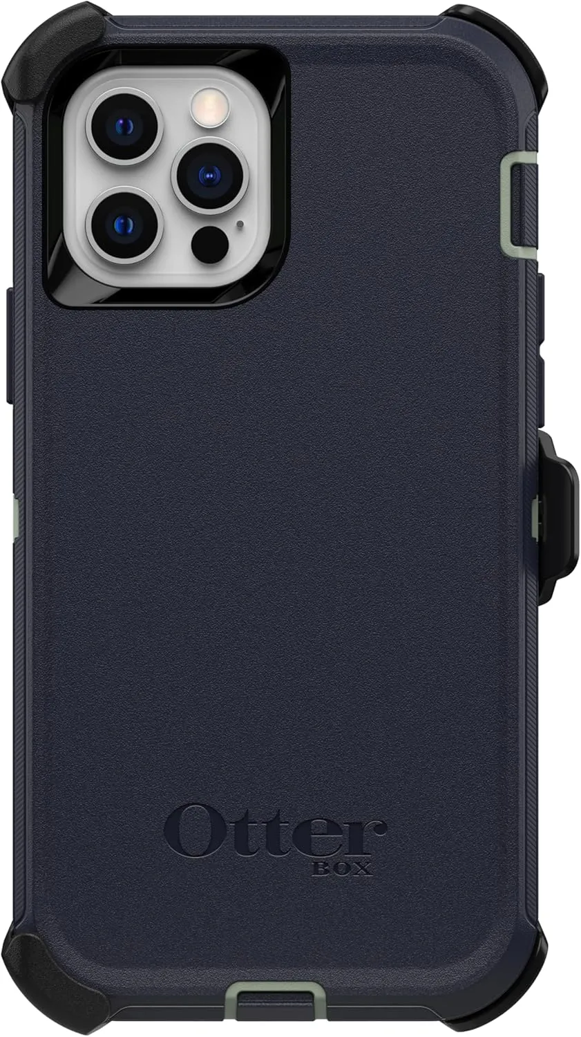 OtterBox iPhone 12 & iPhone 12 Pro Defender Series Series Case - Teal ME About IT (Guacamole/Corsair), Rugged & Durable, with Port Protection, Includes Holster Clip Kickstand