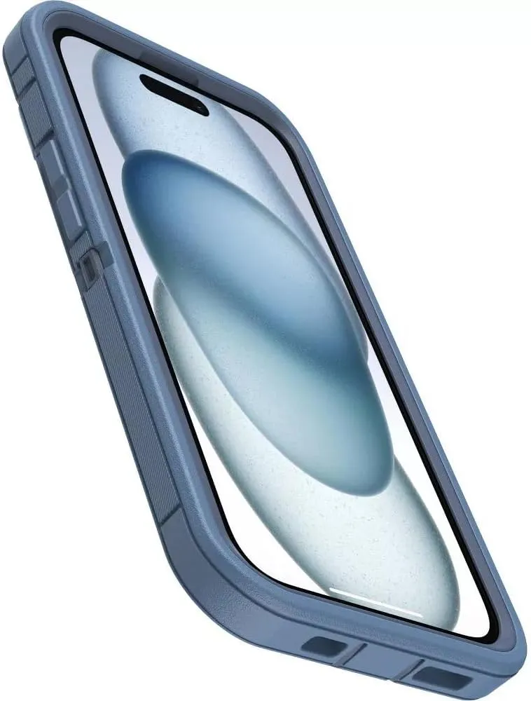 OtterBox iPhone 14, & iPhone 13 (Only) - Defender Series Case - Baby Blue Jeans - Case Only - Screenless - Rugged & Durable - with Port Protection - Microbial Defense Protection
