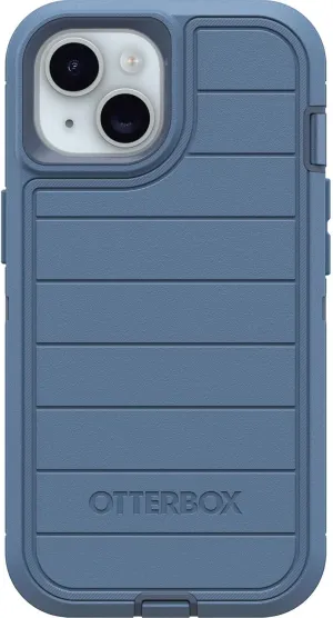OtterBox iPhone 14, & iPhone 13 (Only) - Defender Series Case - Baby Blue Jeans - Case Only - Screenless - Rugged & Durable - with Port Protection - Microbial Defense Protection
