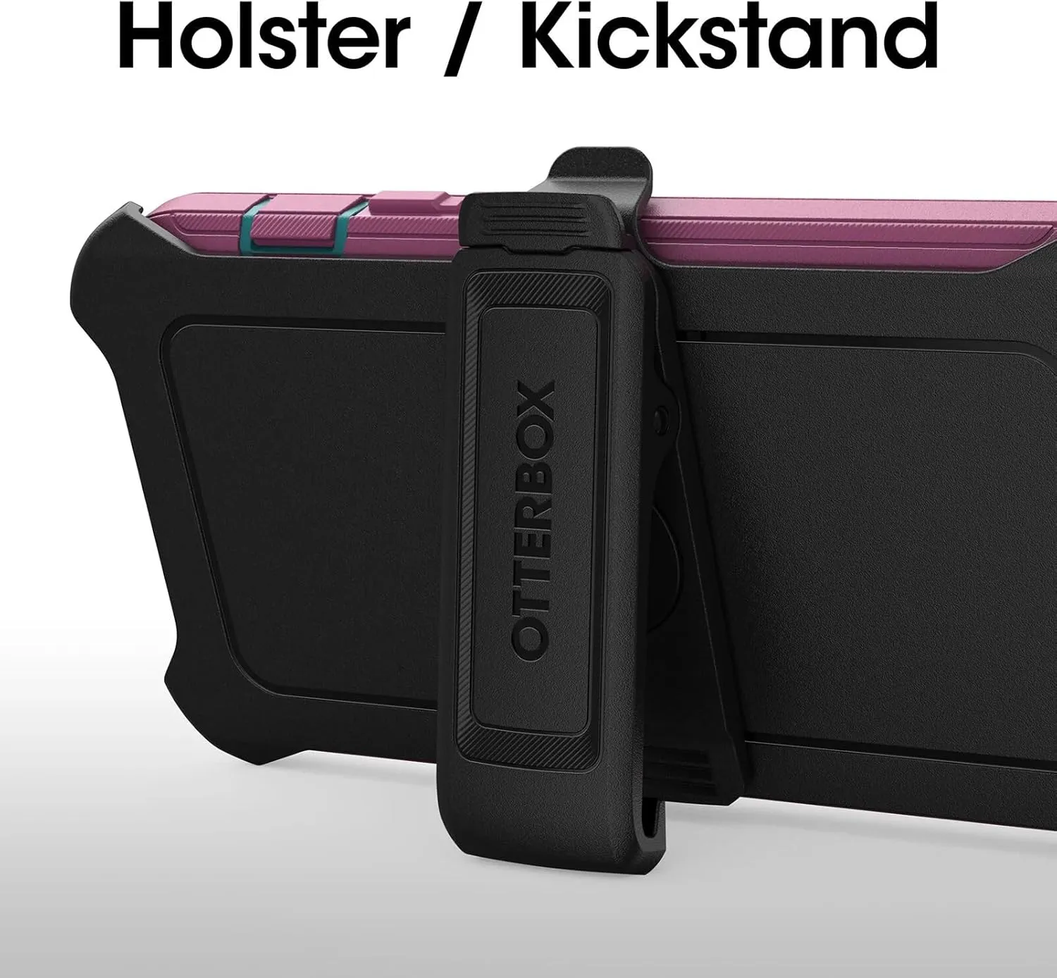 OtterBox iPhone 14 & iPhone 13 (Only) - Defender Series Case - Canyon Sun (Pink) - Rugged & Durable - with Port Protection - Includes Holster Clip Kickstand - Non-Retail Packaging