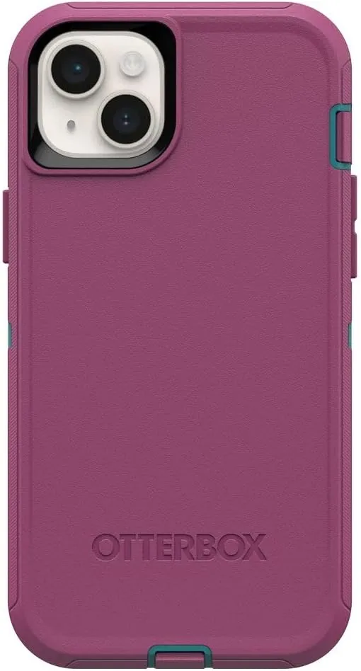OtterBox iPhone 14 & iPhone 13 (Only) - Defender Series Case - Canyon Sun (Pink) - Rugged & Durable - with Port Protection - Includes Holster Clip Kickstand - Non-Retail Packaging