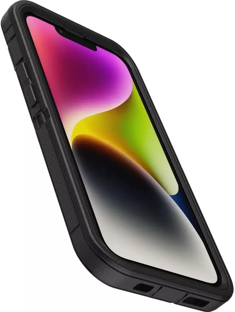 OtterBox iPhone 14, & iPhone 13 (Only) - Defender Series Case - Case Only - Screenless - Rugged & Durable - with Port Protection - Microbial Defense Protection (Black)