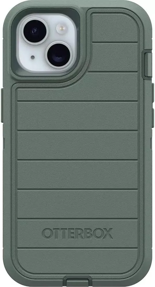 OtterBox iPhone 14, & iPhone 13 (Only) - Defender Series Case - Forest Ranger (Green) - Case Only - Screenless - Rugged & Durable - with Port Protection - Microbial Defense Protection