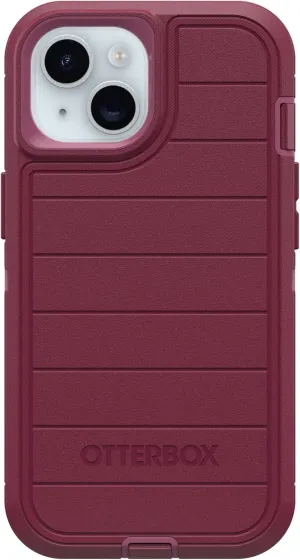 OtterBox iPhone 14, & iPhone 13 (Only) - Defender Series Case - Foxberry (Pink) - Case Only - Screenless - Rugged & Durable - with Port Protection - Microbial Defense Protection