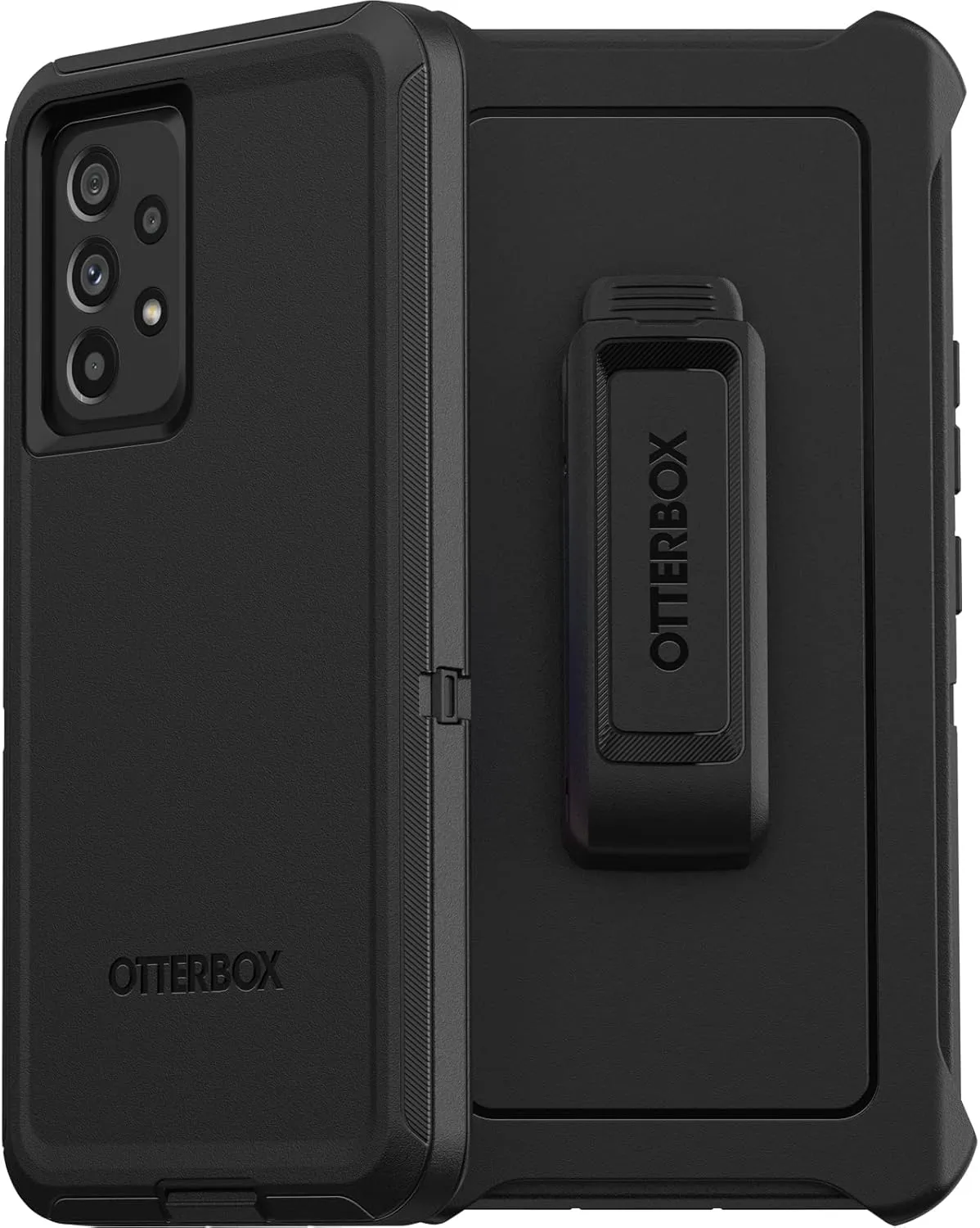 OtterBox Samsung Galaxy A53 5G Defender Series Case - BLACK (Non-Retail/Ships in Polybag), Rugged & Durable, with Port Protection, Includes Holster Clip Kickstand