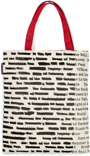 Out of Print Literary and Book-Themed Canvas Tote Carrying Bag for Book Lovers, Readers, and Bibliophiles