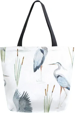 Oyihfvs Canvas Tote Grocery Bag, Women Large Shoulder Bag, Reusable Grocery Handbag