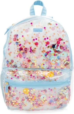 Packed Party Celebrate Every Day Clear Backpack; Women's Small Fashion Shoulder Book Bag; Great for Ladies at School, Work, Travel, and the Beach (Clear)