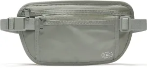 Pander Unisex RFID Anti Theft Waist Pouch Money Belt for Travel, Blocking Hidden Wallet Belt Bag for Women, Protects Your Valuables and Data.(Light Grey)