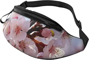 Peach blossom Fanny Pack for Man Women Waist Bag Adjustable Belt Casual Chest Bag Bum Bags for Travel Sports Running Hiking Waist Packs