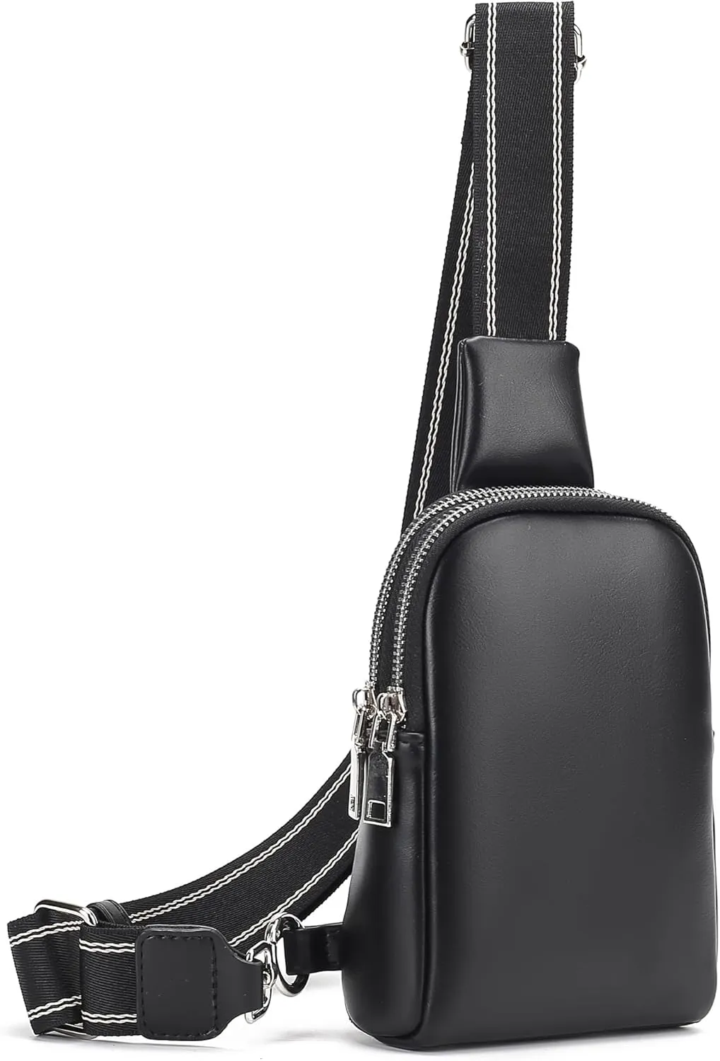 Peicees Mini Leather Crossbody Bags for Women Fanny Packs Travel Sling Bag Cross Body Bag Womens Shoulder Phone Purse