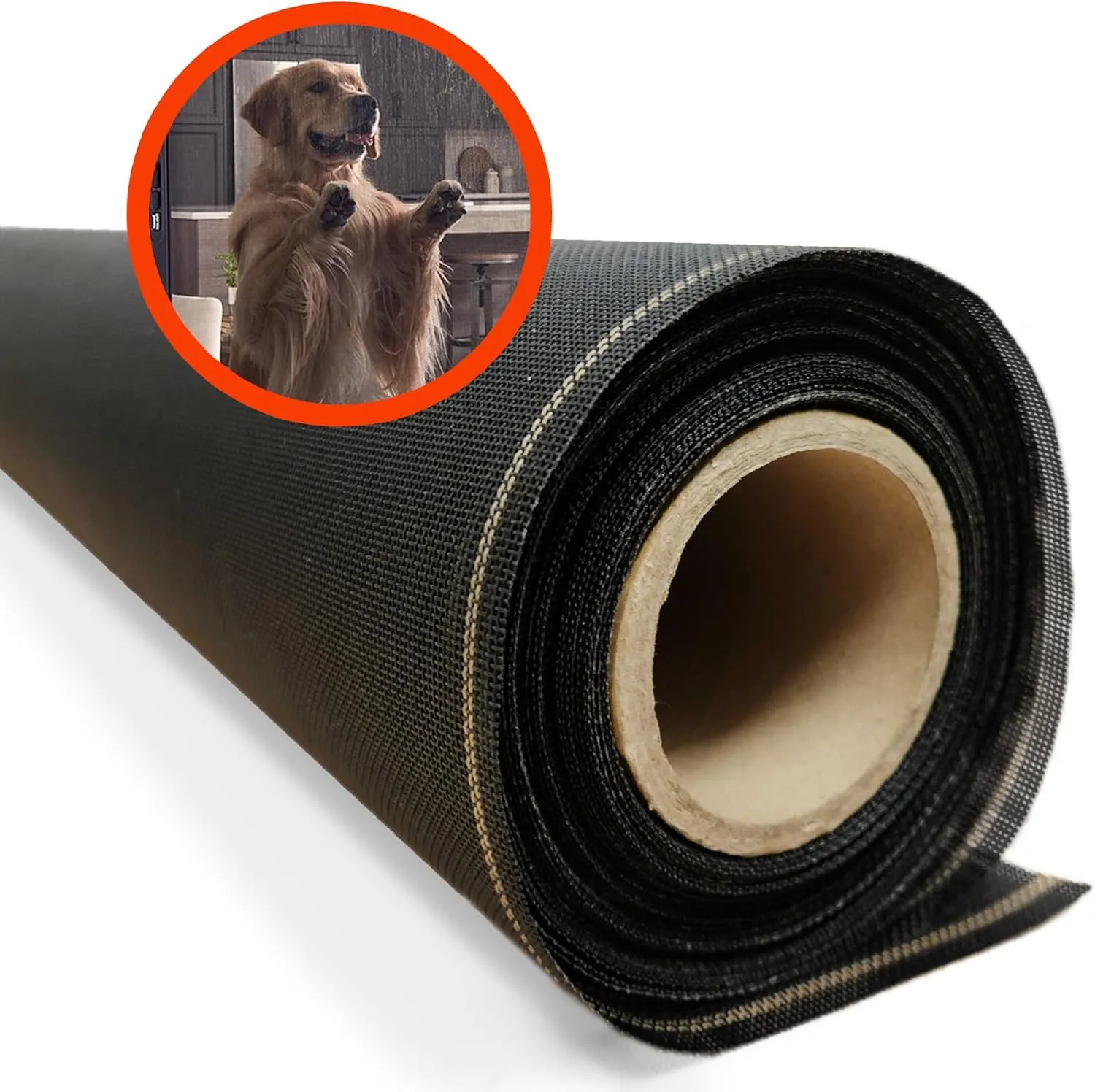Pet & Weather Resistant Insect Screen - Super Screen (48 in x 25 ft) - Clear View Porch & Patio Screen - Pet Screen Mesh Roll - Door & Window Screen Replacement Bug Mesh - Dog & Cat Proof Screen