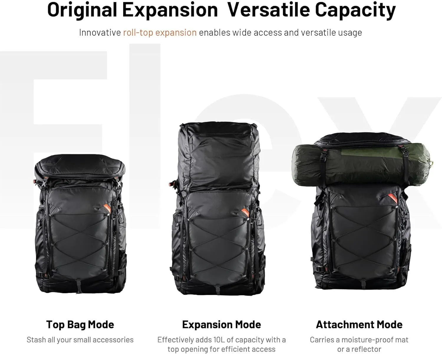 PGYTECH OnePro Flex Backpack 50L Camera Insert Bag M, Fits DSLR/SLR/Mirrorless Cameras/Lenses and Other Gear, Lightweight Outdoor Hiking Bundle for Photography, Travel Bag with Laptop Compartment