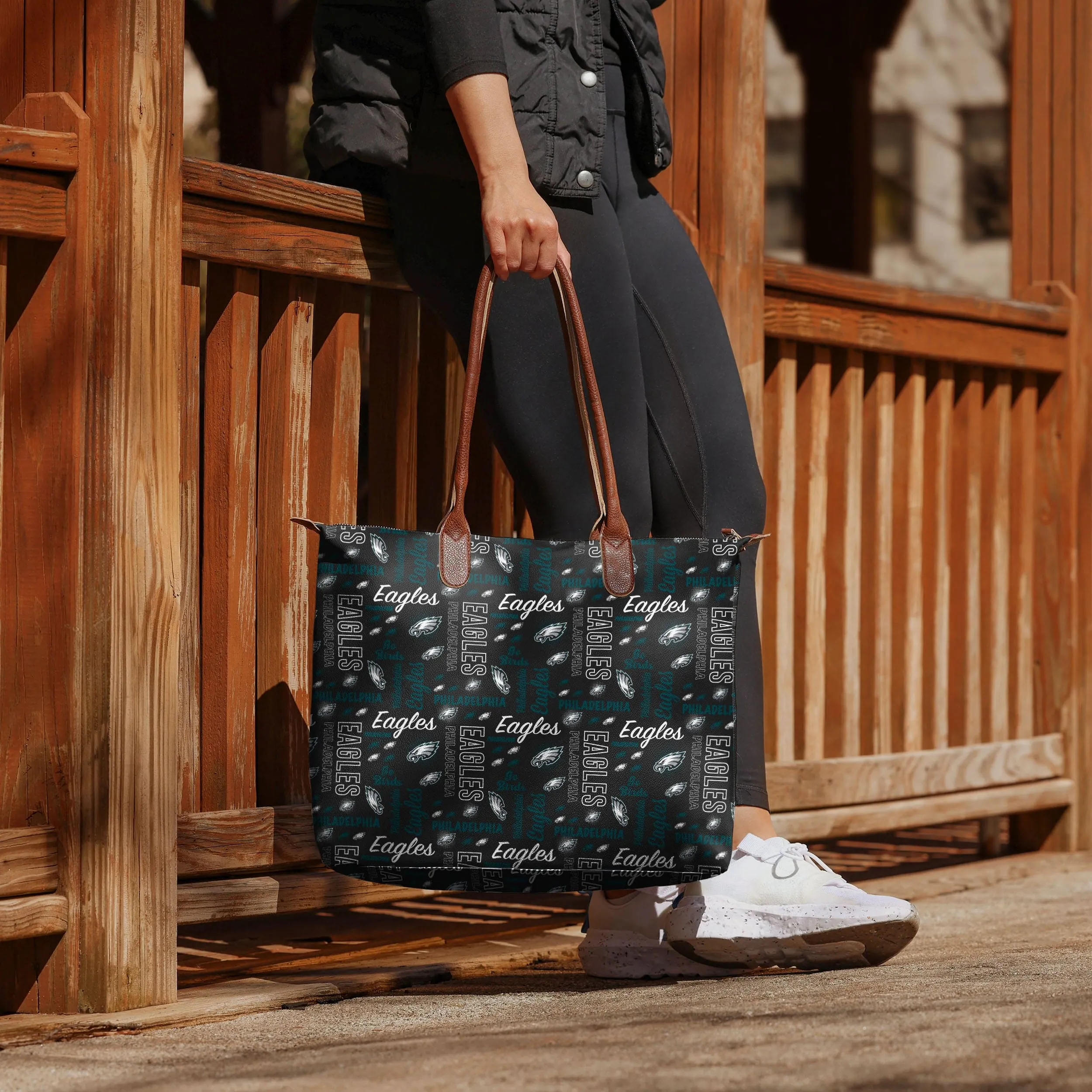 Philadelphia Eagles Spirited Style Printed Collection Tote Bag