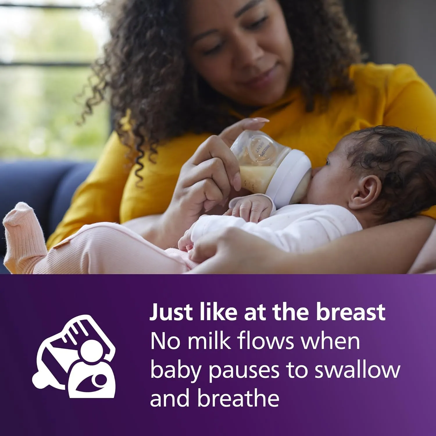 Philips Avent Natural Response Nipple, Slow Flow (Flow 2), 4-Pack, SCY962/04